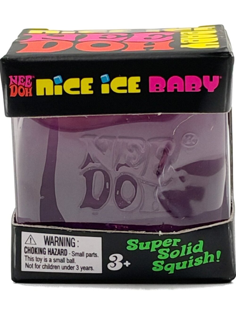 Schylling NeeDoh Nice Ice Baby Squishy Fidget Toy Purple Sensory Cube